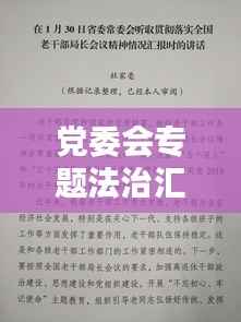 党委会专题法治汇报,法治会议精神贯彻落实情况报告